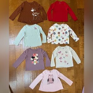 Toddler Girls Jumping Beans Long-Sleeve T-Shirts - 4T - 7 included - Minnie, Owl